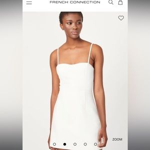 French Connection Whisper Tie Back White Mini Dress